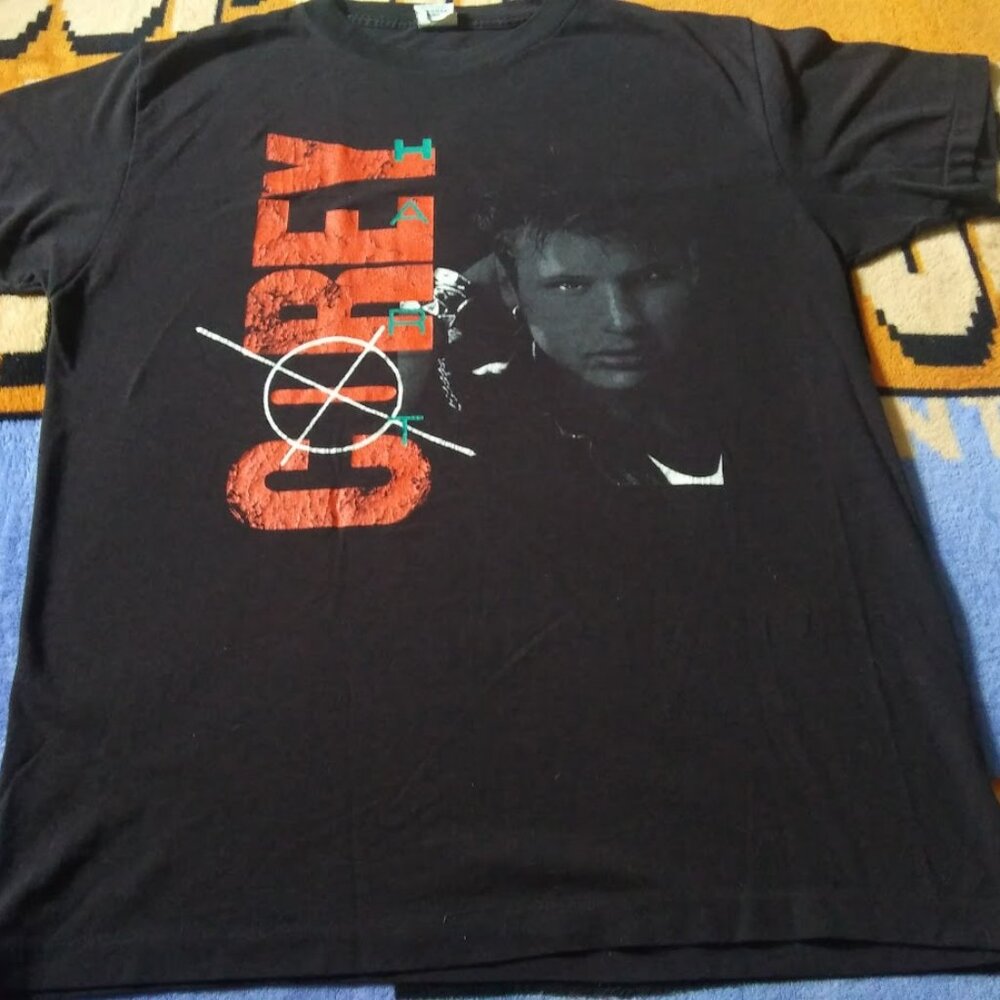 Vintage Rare 1980s Corey Hart Stage Crew Rock Music Concert XL T-shirt